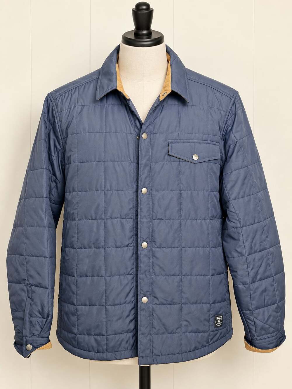 Vissla Cronkite II Quilted Jacket MENS Blue Corduroy Trim